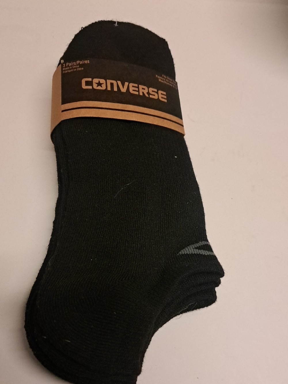 ▪️NWT Converse Men's Black ANKLE SPORTS Socks -3 Pack